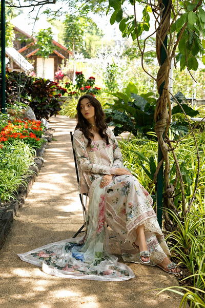 Iffat – Thread & Sequin Embroidered Lawn 3 Piece Suit | Unstitched
