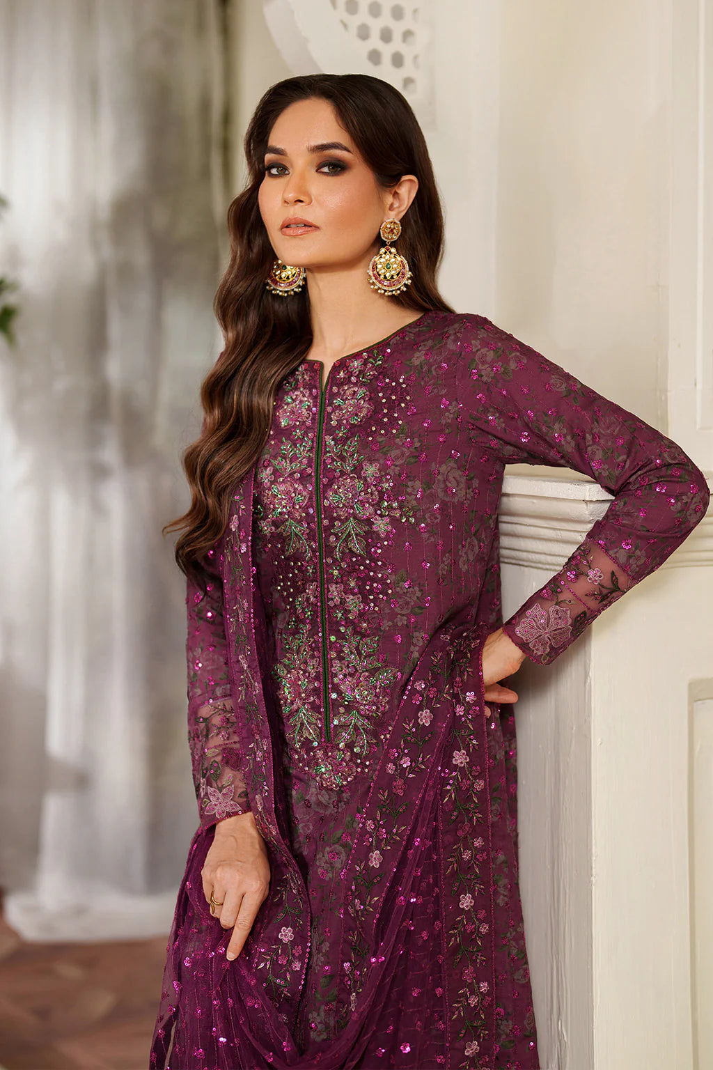 03-Piece Printed Lawn Suit - Unstitched - Kapra Collection