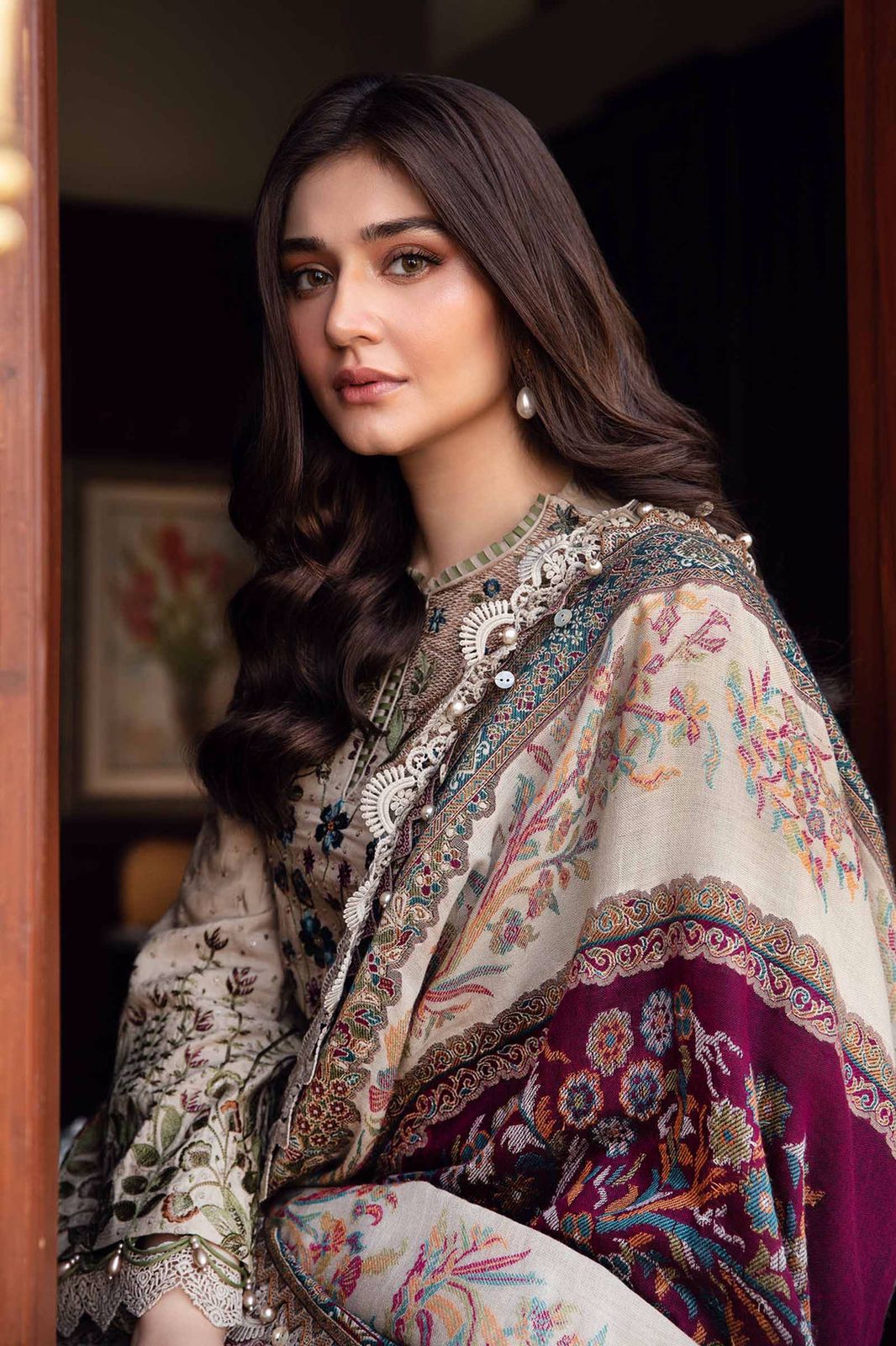 3 piece unstitched lawn digital printed suit - Kapra Collection