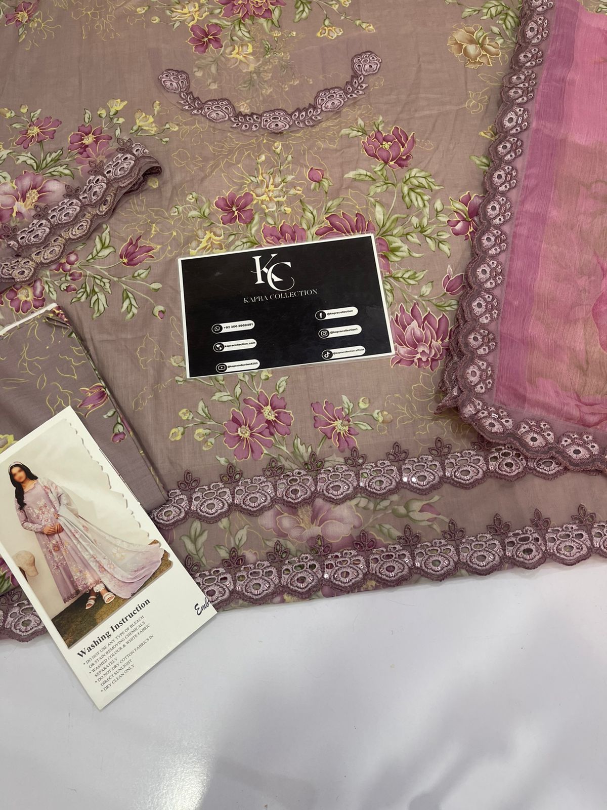 Purple Lawn 3Piece Digital Printed Unstitched Dress