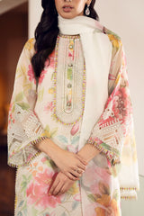 Luxury 3 piece unstitched lawn digital printed suit - Kapra Collection