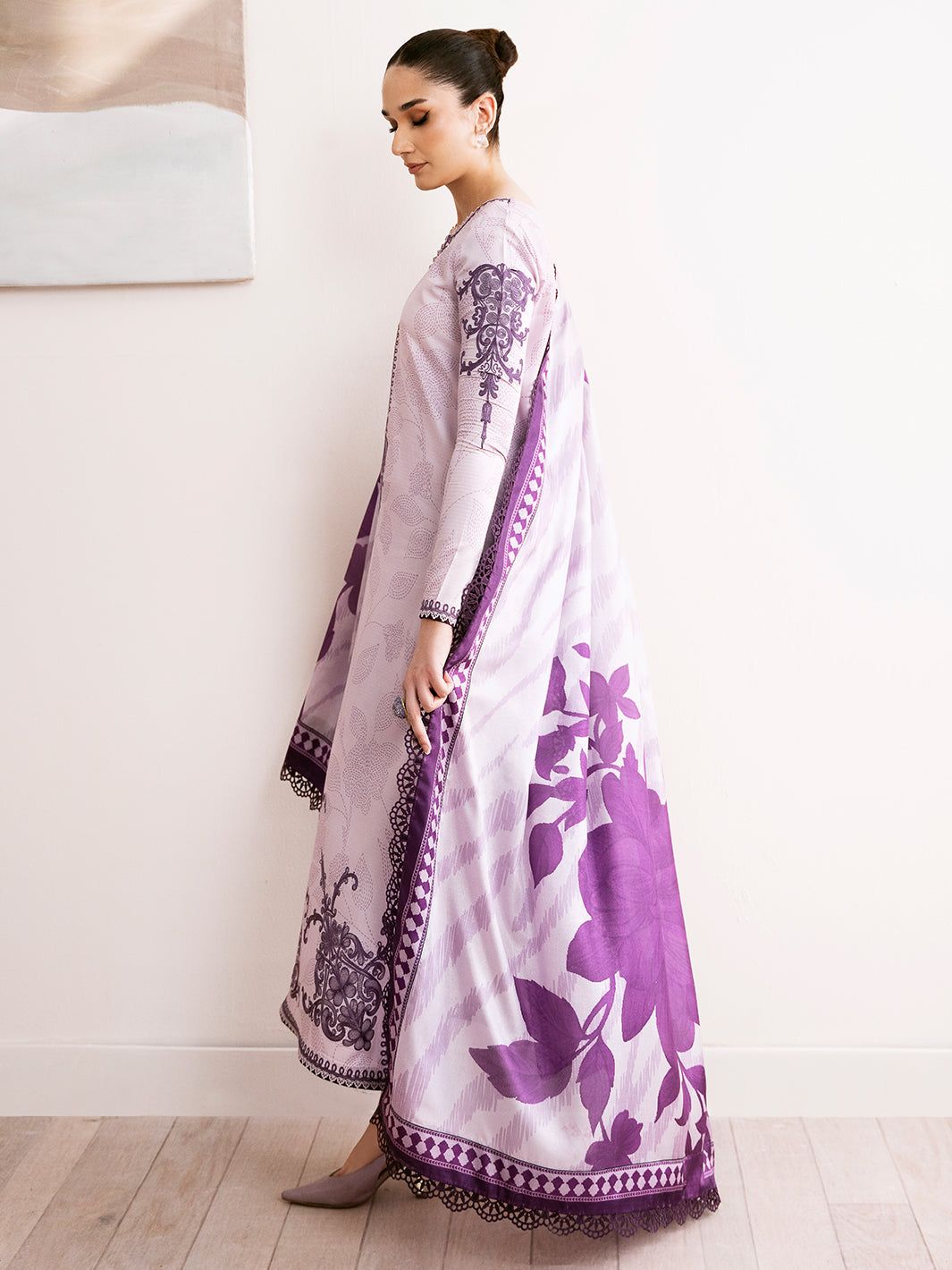 Lawn 3 piece unstitched printed suit - Kapra Collection