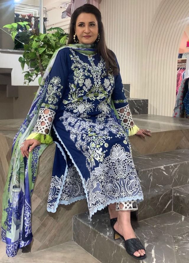 Luxury embroidered lawn summer  collection replica unstitched - Kapra Collection