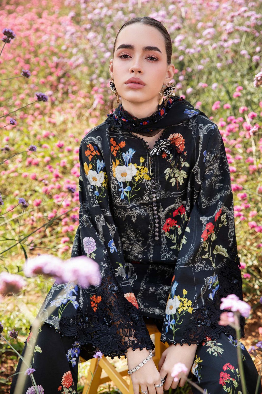 Lawn 3 piece unstitched printed suit - Kapra Collection