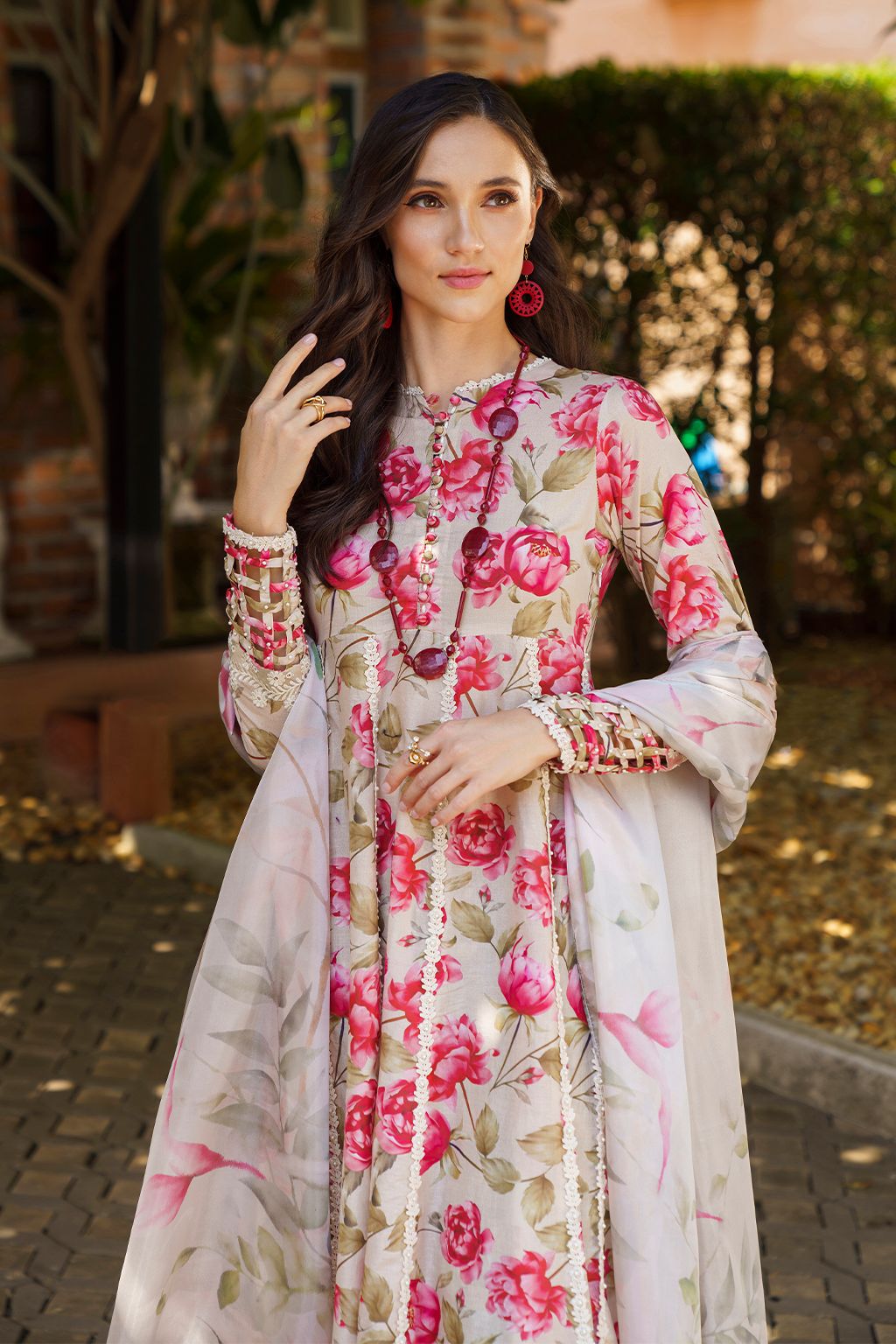 Iznik Embroidered lawn collection replica - Kapra Collection
