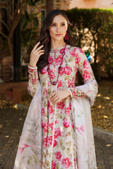 Iznik Embroidered lawn collection replica - Kapra Collection