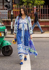 Mushq Blue Digital Printed Lawn Collection
