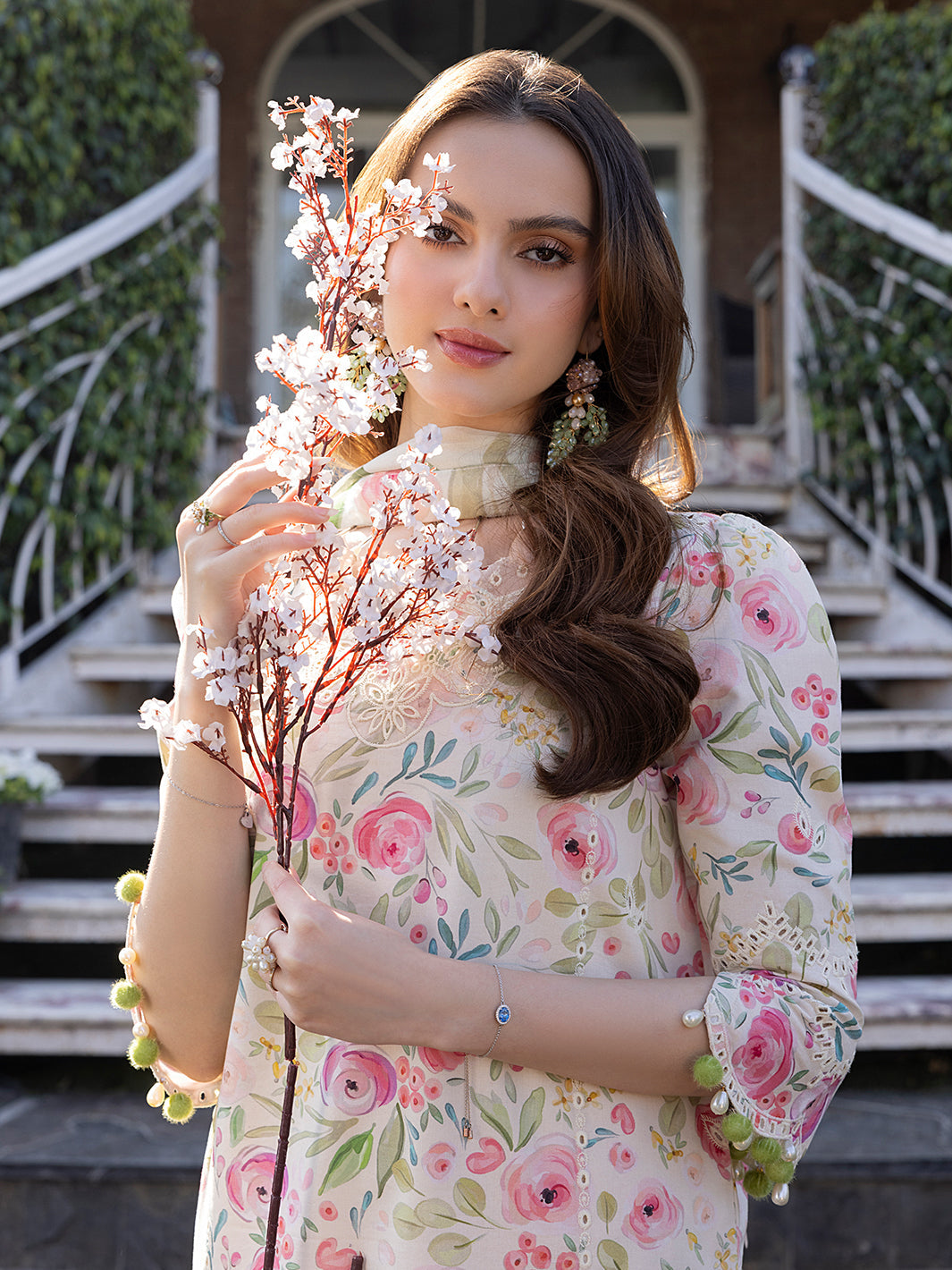 Aizal Lawn Embroidered Dress