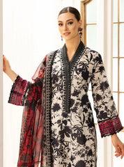 Lawn 3 piece unstitched printed suit - Kapra Collection