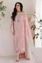 03-Piece Embroidered Lawn Suit With Jacquard Dupatta | Unstitched