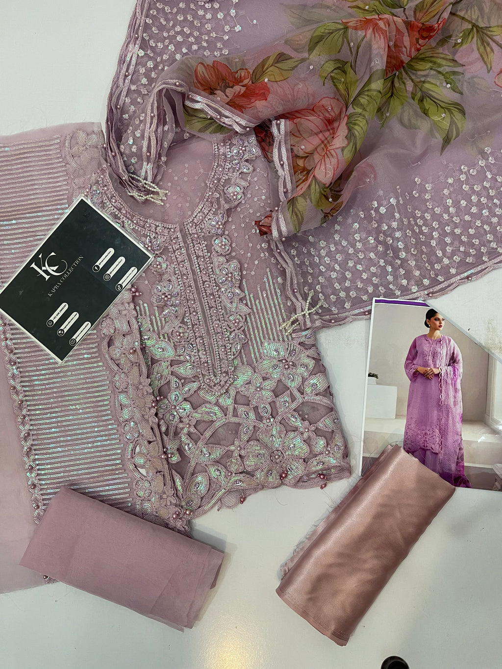 Baroque Luxury Organza Unstitched Dress