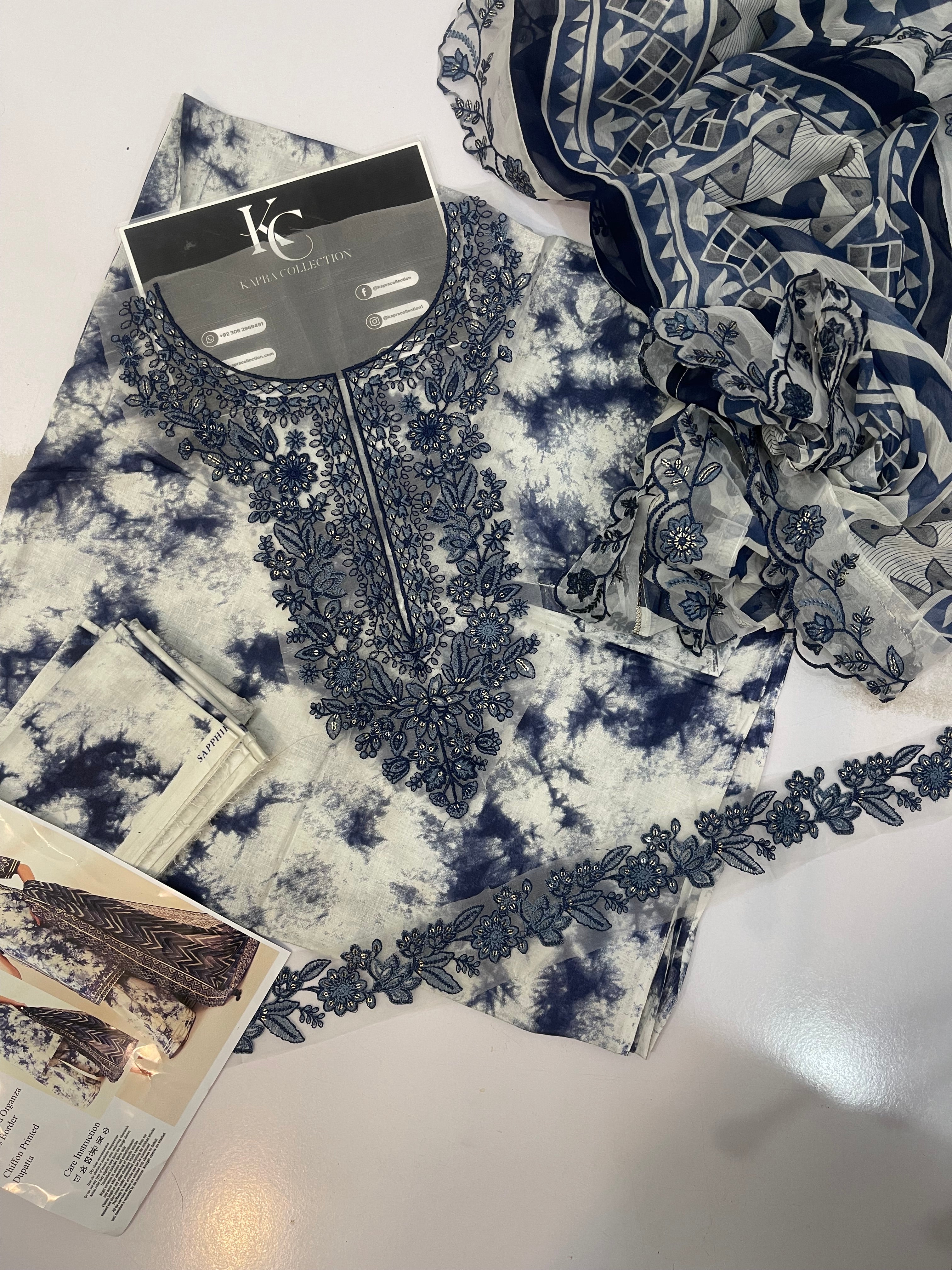 Sapphire 3pice Digital Printed Unstitched Dress