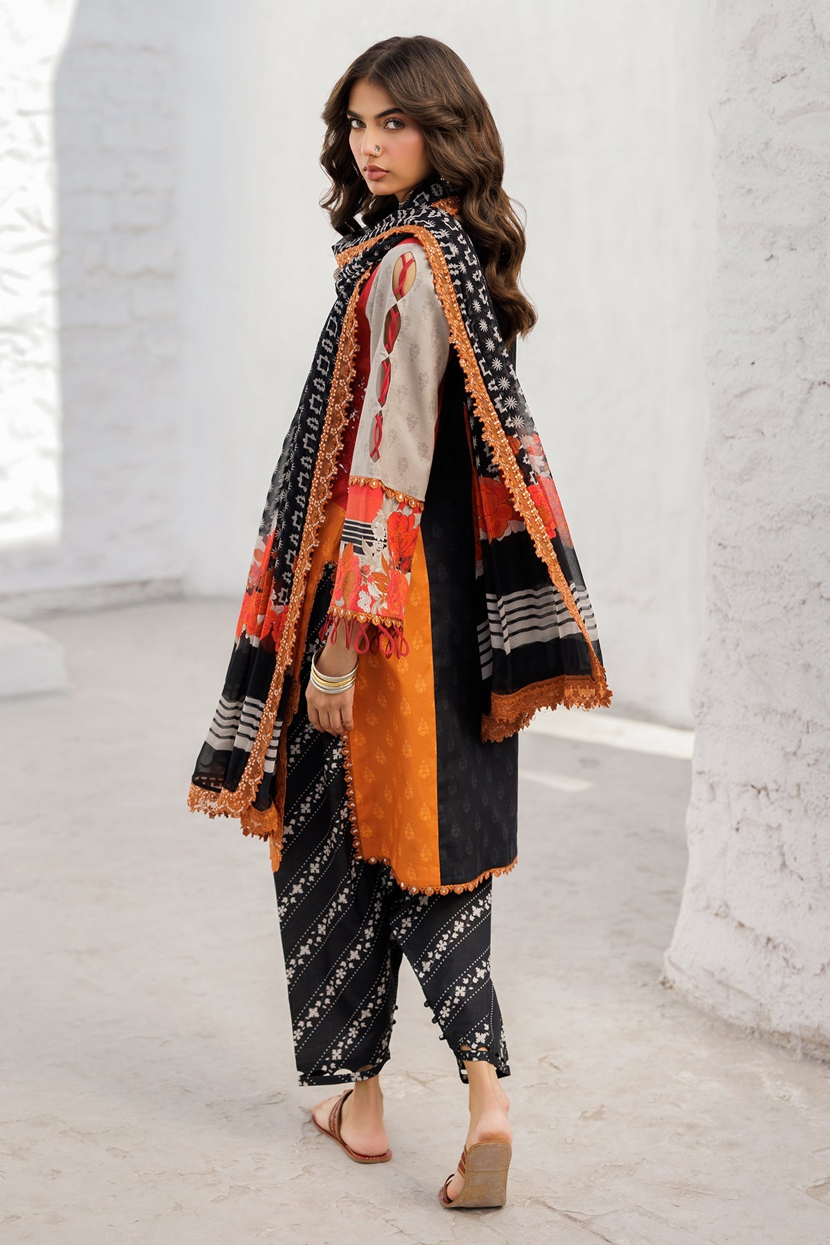 Charizma Lawn Black Digtal Prinred Dres