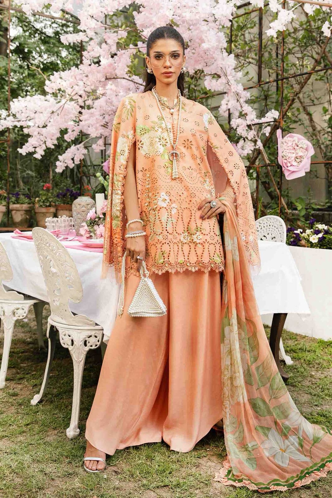 3 Piece Unstitched Lawn Embroidered  Suit