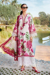 Lawn 3 piece unstitched printed suit - Kapra Collection