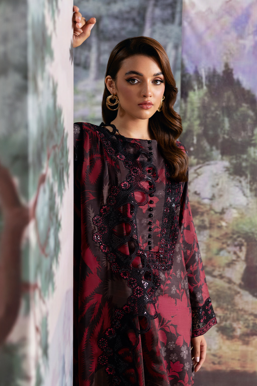 Ramsha Black Lawn 3piece Dress