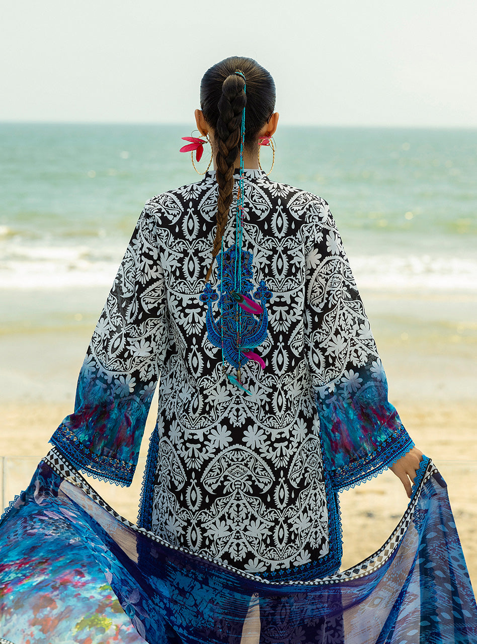 Zc lawn 3piece Unstitched Dress