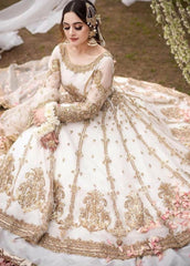 Hira Mani Embroidered Net unstitched