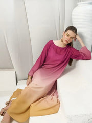 Shamoze Silk 3piece Unstitched Tie-Dye Dress