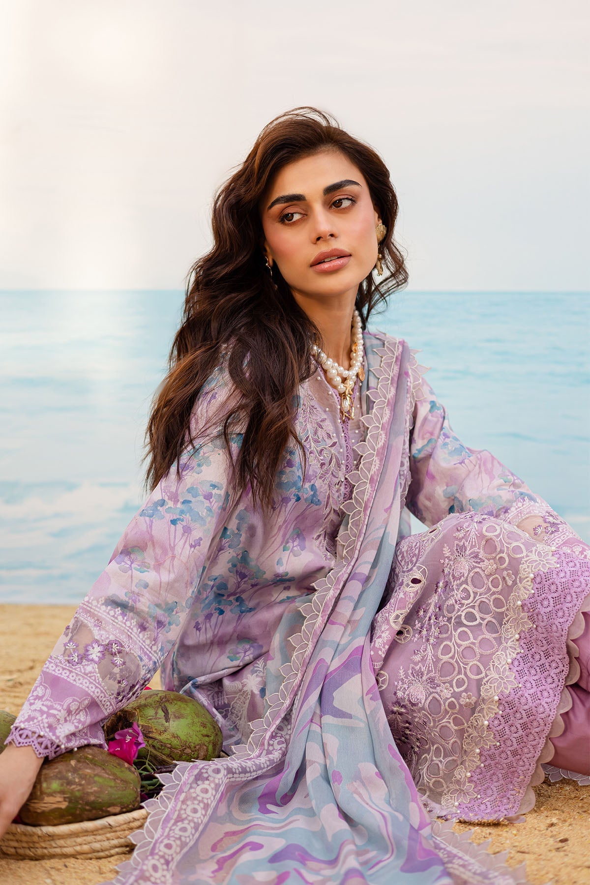 Nureh Lawn Digital Printed Dress - Kapra Collection