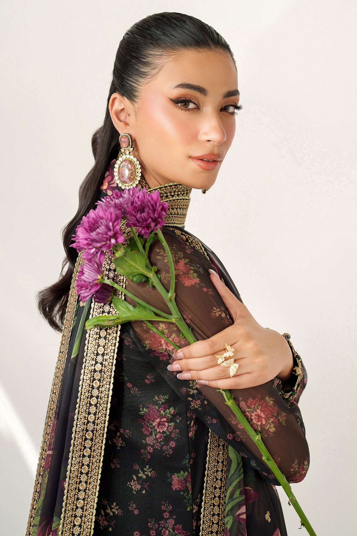 Jazmin Shamoze Silk 3Piece unstitched Dress