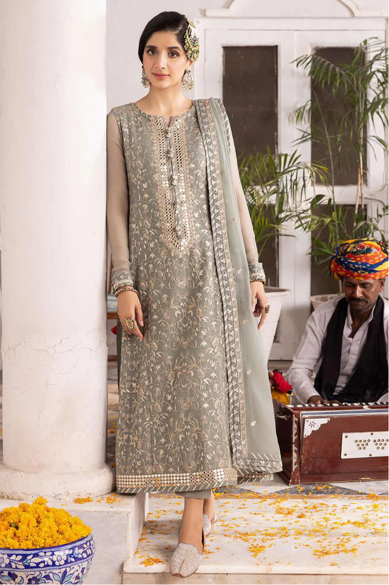 Asim jofa chiffon 9mm seq suit - Kapra Collection