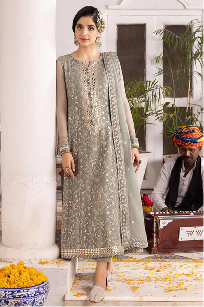 Asim jofa chiffon 9mm seq suit - Kapra Collection