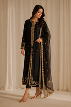 Sundas – Iznik Inspired Black Chiffon Suit