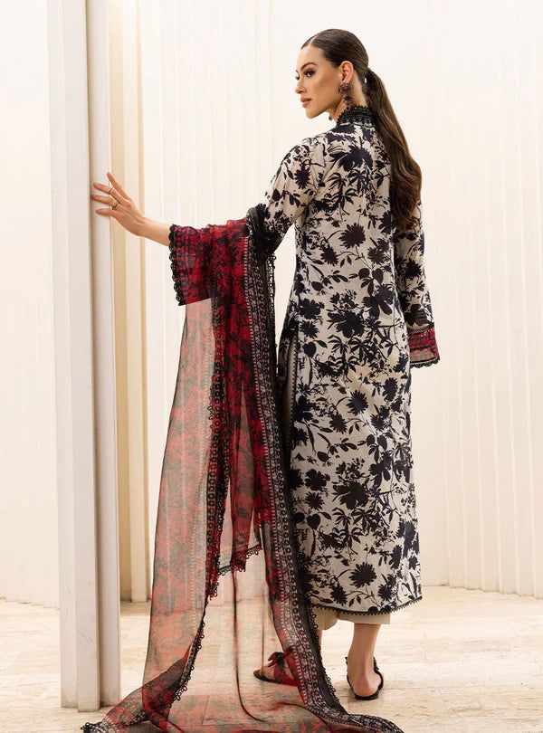 Lawn 3 piece unstitched printed suit - Kapra Collection