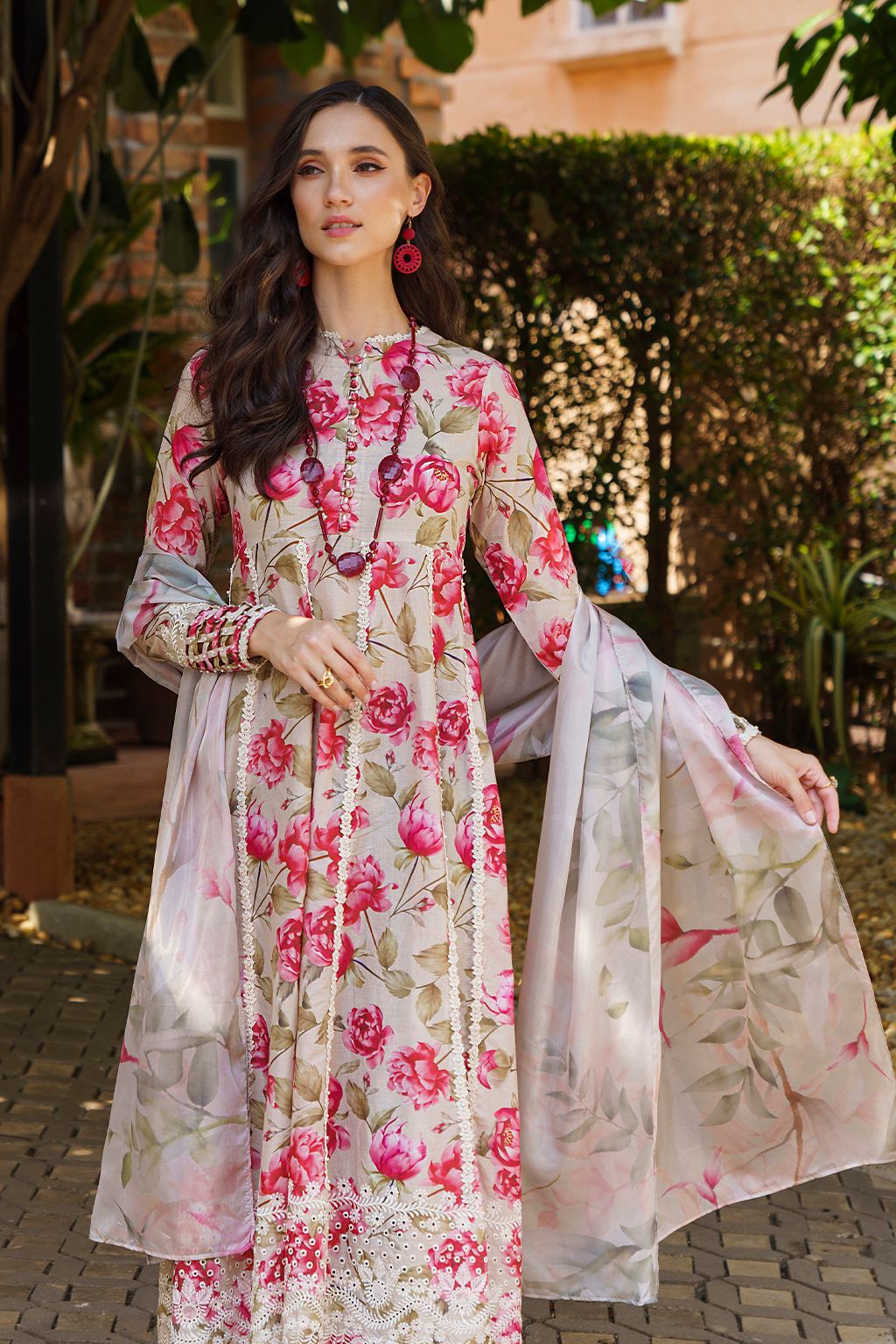 Iznik Embroidered lawn collection replica - Kapra Collection