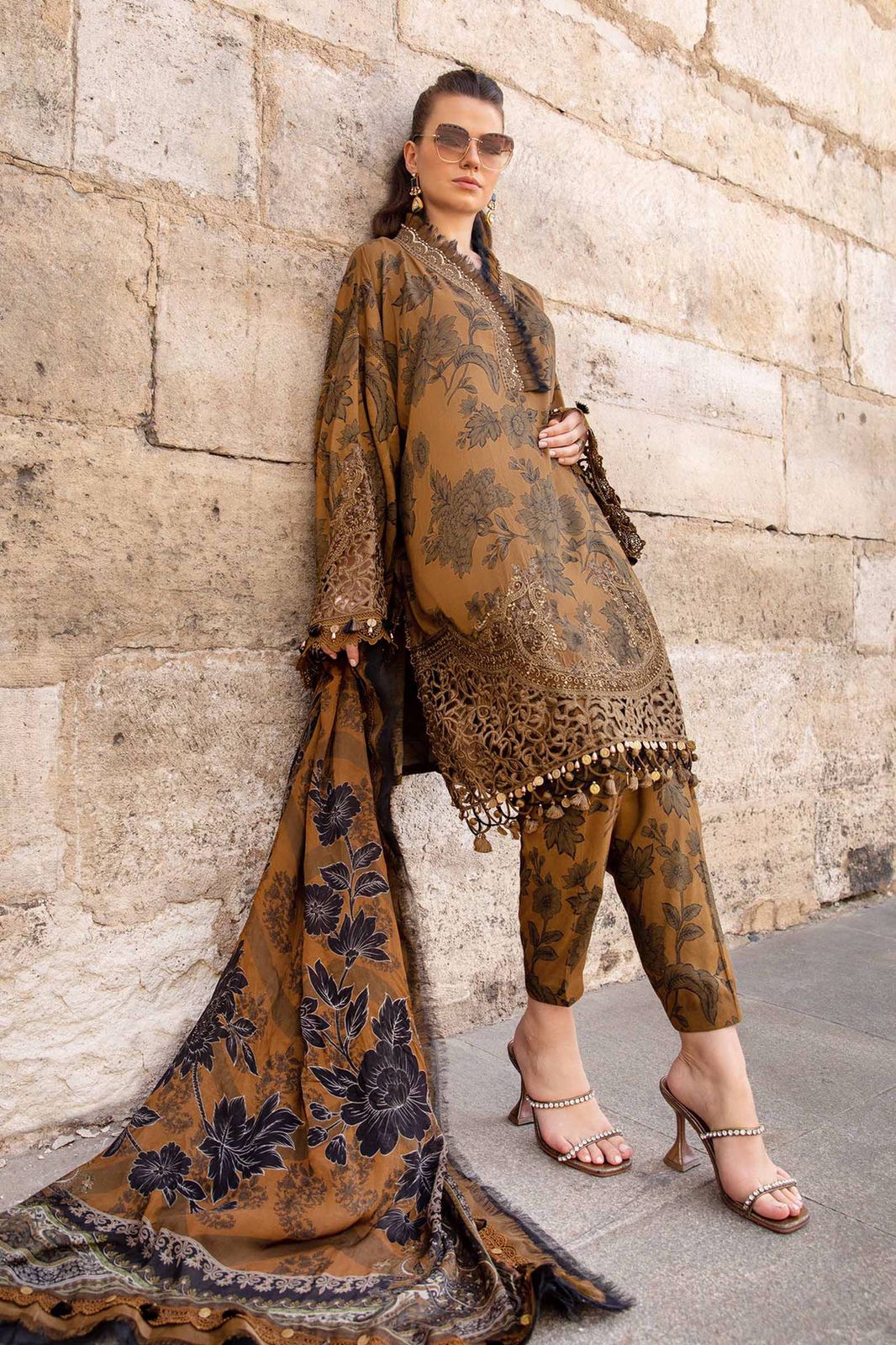 Maria b digital printed lawn unstitched suit - Kapra Collection