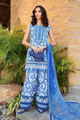 Lawn summer collection 3 piece unstitched digital printed suit - Kapra Collection