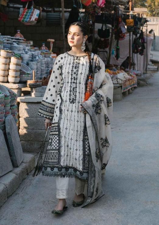 Luxury embroidered lawn summer  collection replica unstitched - Kapra Collection