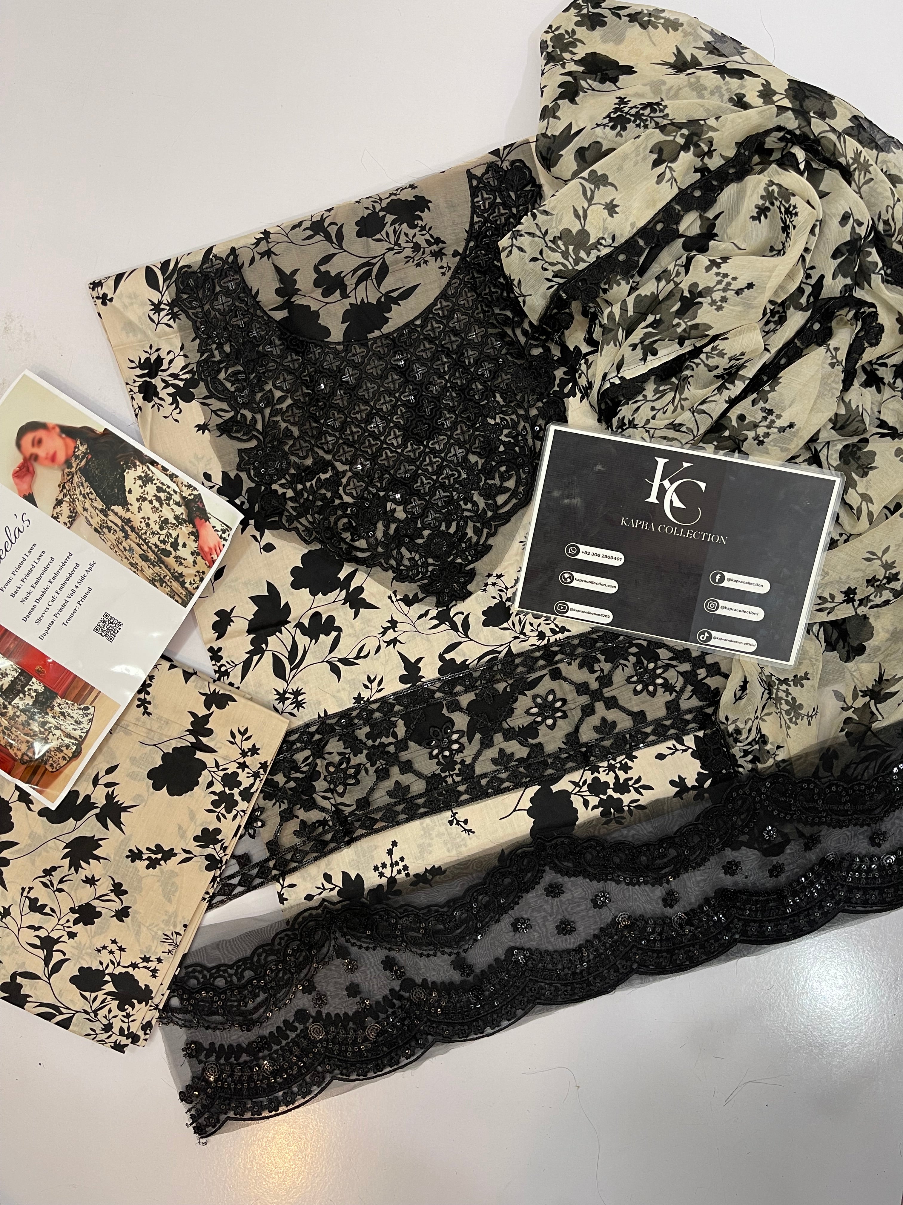 Aneela's Luxury Pure Lawn Emb Dress