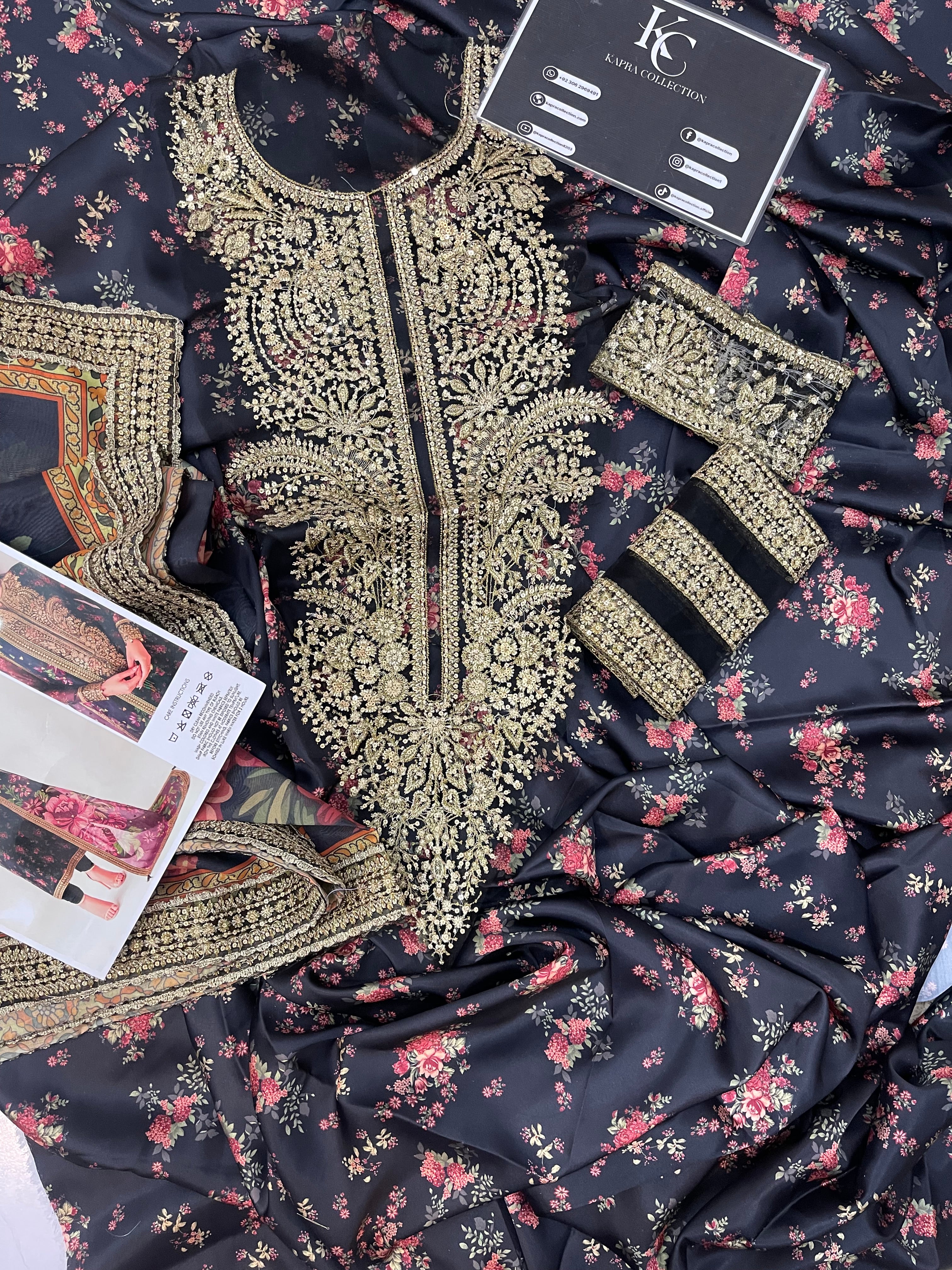 Jazmin Shamoze Silk 3Piece unstitched Dress