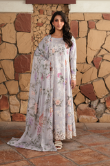 Iznik 3piece Grey Unstitched Dress