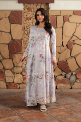 Iznik 3piece Grey Unstitched Dress