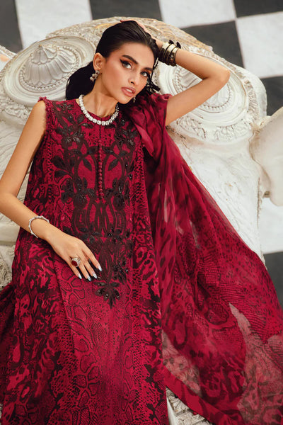 3 Piece Unstitched Embroidered Lawn Suit - Kapra Collection