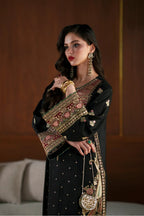 Ameera – Ethnic Inspired Black Silk Kaftan Suit
