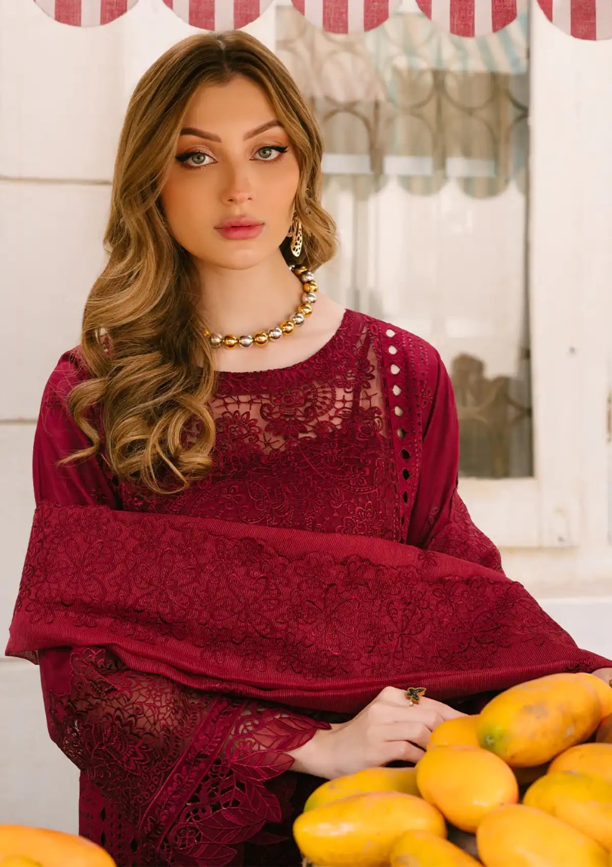 Mahnoor  Embroidered Lawn Dres - Kapra Collection