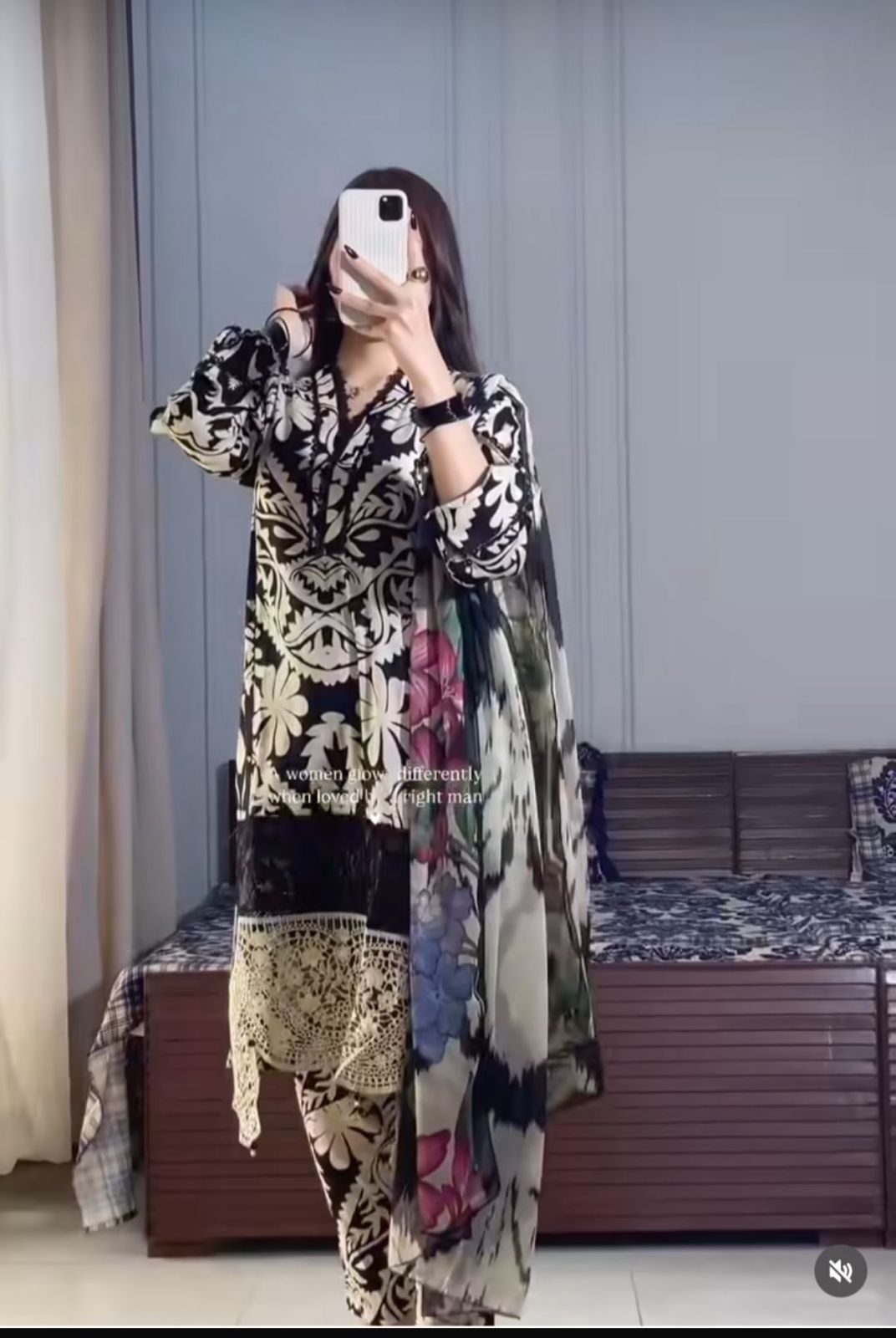STITCHED M Print Luxury 3 piece Trend