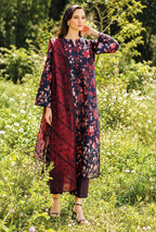 Samreena – Midnight Rose Embroidered Lawn Suit