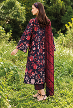 Samreena – Midnight Rose Embroidered Lawn Suit