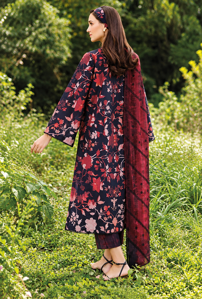 Samreena – Midnight Rose Embroidered Lawn Suit