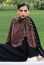 Shahmina – Noir Rose Embroidered Cotton Suit