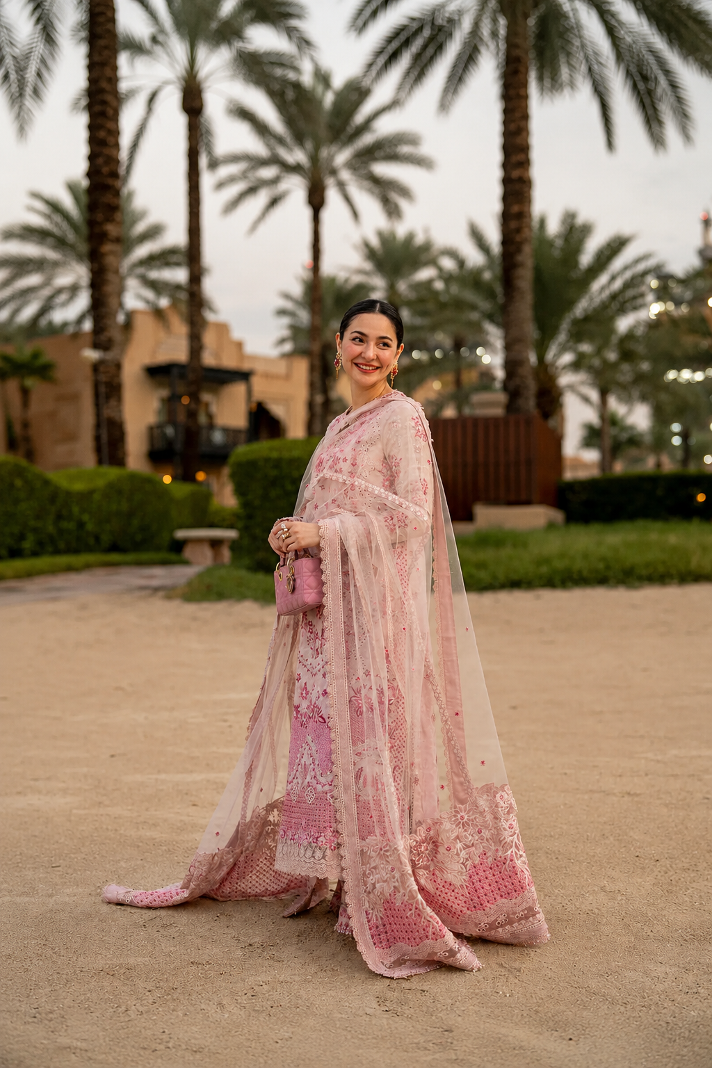 Aafreen – Blush Rose Embroidered Chikankari Lawn Suit