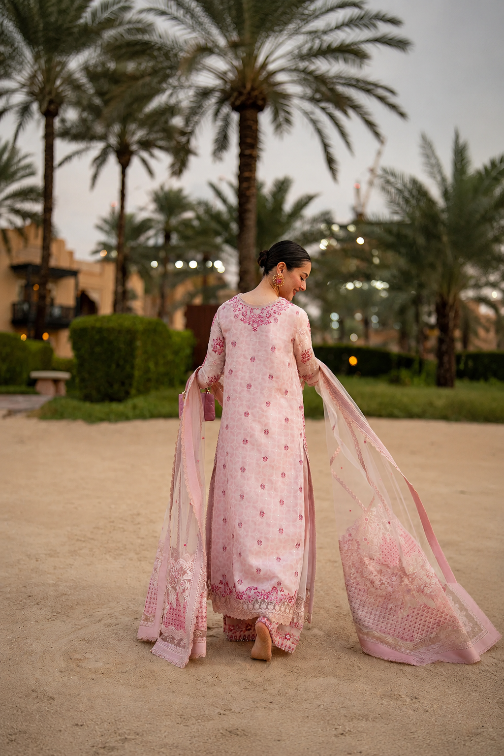 Aafreen – Blush Rose Embroidered Chikankari Lawn Suit