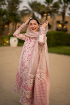 Aafreen – Blush Rose Embroidered Chikankari Lawn Suit