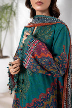 Digital Printed Lawn Embroiderd 3-Piece Suit - Kapra Collection
