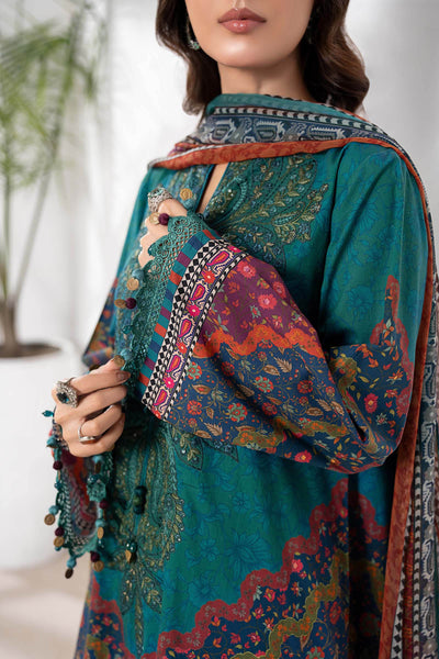 Digital Printed Lawn Embroiderd 3-Piece Suit - Kapra Collection